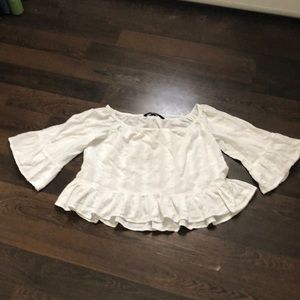 Off the shoulder top white